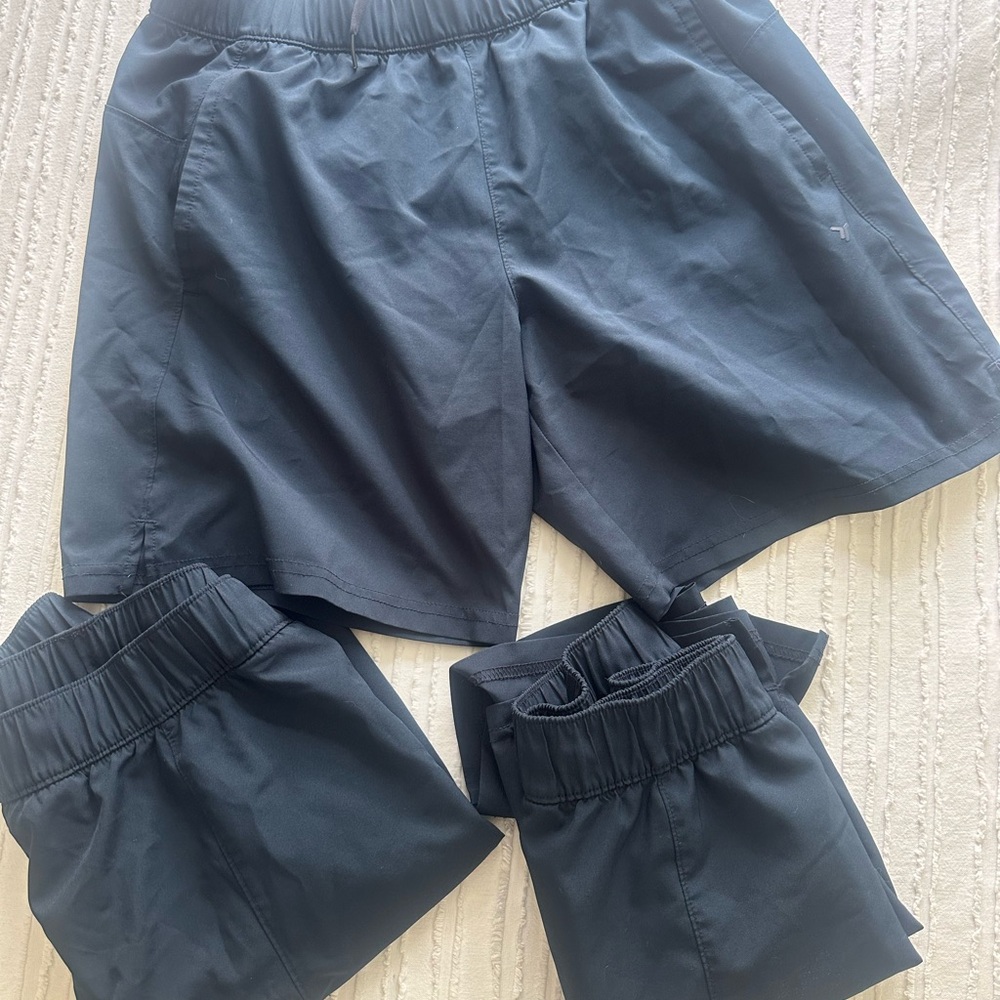 Set of 3 Men’s Navy athletic shorts size Small